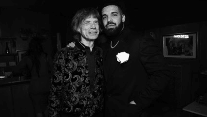 Drake with Mick Jagger