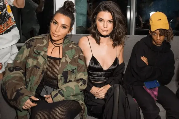 Kim Kardashian Kendall Jenner and Jaden Smith